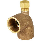 Supply Giant DDEM0340 3/4" Cast Lead Free Brass 90 Degree Elbow with Sweat Connects and Drain Caps, 27