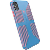 Speck Products iPhone Xs Max Case, CandyShell Grip, Azure Blue/Melon Pink