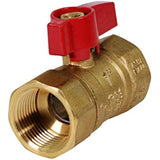 SUPPLY GIANT GUHW-03G03G Gas Ball Valve with 1 Inch FIP x 1 Inch FIP Fittings for Gas Connectors with Quarter-Turn Lever Handle, Brass Construction, Excellent Corrosion Resistance, CSA Approved