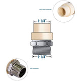 Supply Giant TTDQN336 Male x CPVC Adapter Transition Pipe Fitting; Durable Over Molded One-Piece Design; 1-1/4 in.; Lead Free Stainless Steel