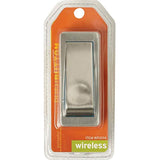 IQ America WP2014 Wireless Battery Operated Doorbell Pushbutton Replacement Contemp Style Non-lighted Satin Nickel, Works With Most 16VA or Battery Operated Chimes