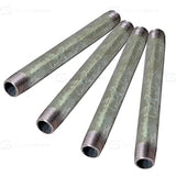 Supply Giant OQHM1211-4 Steel Nipple Pipe, Pack Of 4, Galvanized, 1/2" x 11"