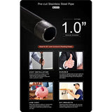 Supply Giant QDCM1048 48" Long Pre-Cut Black Steel Pipe with 1" Nominal Size Diameter