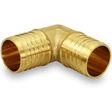 Supply Giant QYMO0100-10 X PEX 90 Degree Elbow Barb Pipe Fitting 1" Brass (pack of 10), 1 Inch