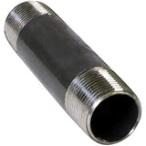 Supply Giant Everflow Supplies NRLB1004 4" Long Black Left/Right Steel Nipple Pipe Fitting with 1" Nominal Size Diameter, OSMC3006