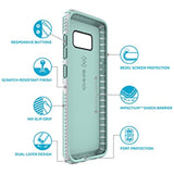 Speck Products Presidio Grip Cell Phone Case for Samsung Galaxy S8 - Dolphin Grey/Aloe Green