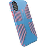 Speck Products iPhone Xs/iPhone X Case, CandyShell Grip, Azure Blue/Melon Pink