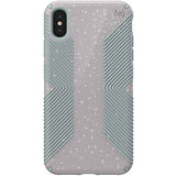 Speck Products Presidio Grip + Glitter iPhone Xs Max Case, Whitestone Grey Glitter/Blue, 131555-8537