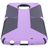 Speck Products Moto Z4 Next Gen Case, Presidio Grip, Jelly Purple/Charcoal Grey