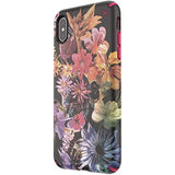Speck Products Presidio Inked iPhone Xs Max Case, DigitalFloral/Cerise Red