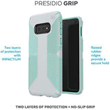 Speck Products Presidio Grip Samsung Galaxy S10e Case, Dolphin Grey/Aloe Green
