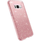 Speck Products Presidio Clear+ Glitter Cell Phone Case for Samsung Galaxy S8 - Rose Pink With Gold Glitter