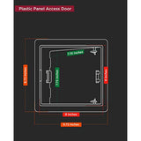 SUPPLY GIANT AP88 Plastic Access Panel for Drywall Ceiling 8 x 8 Inch Reinforced Plumbing Wall Access Door Removable Hinged, White