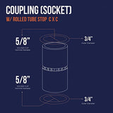 Supply Giant DDSD0058 Straight Copper Coupling With Sweat Sockets And With Rolled Tube Stop, 5/8 Inch