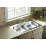 STERLING 14633-4-NA Middleton 33-inch by 22-inch Top-mount Double Equal Bowl Kitchen Sink, Stainless Steel