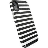 Speck Presidio Inked iPhone XR Case, Stripe Gold Specks/Marble Grey, 132093-8902, Gray