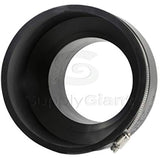 Supply Giant 6I5I Flexible Pvc Reducing Coupling with Stainless Steel Clamps, 6 x 4 Inch, Black, 6 x 4