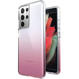 Speck Products Presidio Perfect Clear Ombre Samsung Galaxy S21 Ultra 5G Case, Clear/Vintage Rose Fade