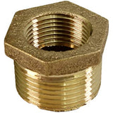 Supply Giant CSCV1142 1-1/4'' Male x 1 Inch Female NPT Lead Free Bushing, Fitting with Hexagonal Head, Brass Construction, Higher Corrosion Resistance Economical & Easy to Install, 19