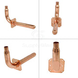 Supply Giant QTP-34G8 PEX Copper Stub Out Elbow with Wall Flange, 3/4", Brass