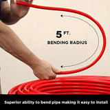 Supply Giant QGS-S121000 PEX Tubing, Oxygen Barrier for Hydronic Radiant Floor Heating Systems 1/2 in. x 1000 Feet, RED, 1/2 Inch