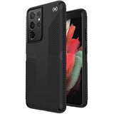 Speck Products Presidio2 Grip Samsung Galaxy S21 Ultra 5G Case, Black/Black/White