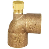 Supply Giant DDEM0340 3/4" Cast Lead Free Brass 90 Degree Elbow with Sweat Connects and Drain Caps, 27