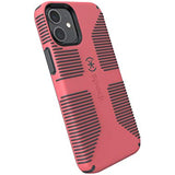 Speck Products CandyShell Pro Grip iPhone 12 Mini Case, Raspberry Kiss Red/Slate Grey, 137595-9240