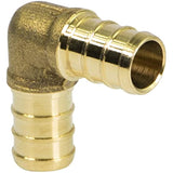 Supply Giant QYMO0058-OM x PEX 90 Degree Elbow Barb Pipe Fitting 5/8" Brass, 5/8 Inch