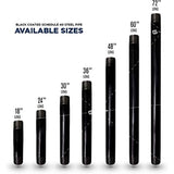 Supply Giant QDCM1218-5 1/2 Inch Black Steel Pipe, Threaded Half Inch Malleable Fitting Build DIY Vintage Furniture, 1/2" x 18" (Pack Of 5), 5 Pack