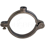 HIGHCRAFT HINGB-04-5 Industrial Decor Hinged Split Ring Pipe Hanger 4 in. Malleable Iron, with 7/8 in. Threaded Rod Fitting, Vintage Mounting Bracket for Tubing, Shower Curtain, Tiki Torch (5 Pack)