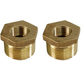 Supply Giant CSCV0340 3/4'' Male x 1/8'' Inch Female NPT Lead Free Bushing, Fitting with Hexagonal Head, Brass Construction, Higher Corrosion Resistance Economical & Easy to Install, 19 (Twо Pаck)