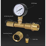 Supply Giant QUL 0-160 PSI Water Pressure Test Kit with Snifter Valve and Swivel Hose Connector, Brass