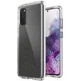 Speck Products Presidio Perfect-Clear Glitter Samsung Galaxy S20 Case, Clear with Gold Glitter/Clear (136316-5636)