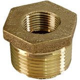 Supply Giant CSCV1000 1 in. Male X 1/4 in. Female NPT Lead Free Bushing, Fitting with Hexagonal Head, Brass Construction, Higher Corrosion Resistance Economical & Easy to Install, 19