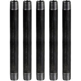 Supply Giant 3/4 Inch x 24 Inch Black Steel Pipe, Threaded Three Quarter Inch Malleable Fitting Build DIY Vintage Furniture, (Pack Of 5)