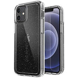 Speck Products Gemshell Glitter iPhone 12 Mini Case, Clear/Clear with Gold