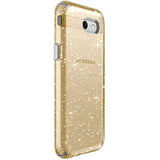 Speck Products Presidio Clear + Glitter Cell Phone Case for Samsung J3 (2017) - Clear With Gold Glitter