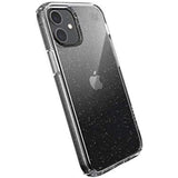 Speck Products Presidio Perfect-Clear + Glitter iPhone 12 Mini Case, Clear with Gold Glitter/Clear