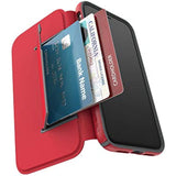 Speck Products Presidio Folio iPhone XR Case, Heathered Heartrate Red/Heartrate Red/Graphite Grey