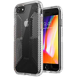 Speck Products Presidio Perfect-Clear with Grip Case, Compatible with iPhone SE (2022)| iPhone SE (2020)| iPhone 8| iPhone 7, Clear/Clear (136216-5085)