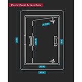 SUPPLY GIANT AP46 Plastic Access Panel for Drywall Ceiling 4 x 6 Inch Reinforced Plumbing Wall Access Door Removable Hinged, White