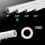 Supply Giant QGX-X34100 PEX Tubing for Potable Water, Non-Barrier Pipe 3/4 in. x 100 Feet, White, 3/4 Inch
