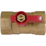 SUPPLY GIANT GUHW-03G03G Gas Ball Valve with 1 Inch FIP x 1 Inch FIP Fittings for Gas Connectors with Quarter-Turn Lever Handle, Brass Construction, Excellent Corrosion Resistance, CSA Approved