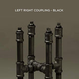 Supply Giant CNMS0034 1/2"" Black Malleable Iron Straight Left/Right Coupling"