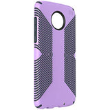 Speck Products Moto Z4 Next Gen Case, Presidio Grip, Jelly Purple/Charcoal Grey