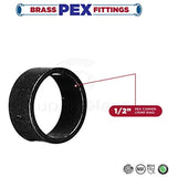 Supply Giant FQDS0012 1/2'' PEX Crimp Rings, Copper Crimp Rings, Go/No-Go Gauge, Wrot Copper with a Black Oxide Coating, Conjunction with Barb Fittings and Crimp Tools Durability & Easy to Install