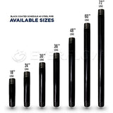 Supply Giant QDCM2030 30" Long Pre-Cut Black Steel Pipe with 2" Nominal Size Diameter