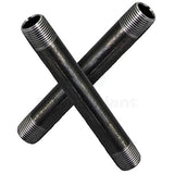 SUPPLY GIANT OQCM3412-2 NPBL3412-2 Steel Nipple Pipe, 3/4" x 12", Black
