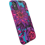 Speck Products Presidio Inked iPhone Xs/iPhone X Case, Hyperbloom/Lipstick Pink